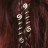 2pcs Viking Brass Hair Bead Hair Ring Spiral Tribal Style Hair Accessory, Viking Jewelry