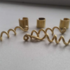 Set of 6 viking style brass hair beads