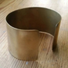 Viking style brass adjustable bracelet