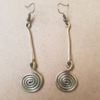 Lagertha earrings, Viking brass jewellery