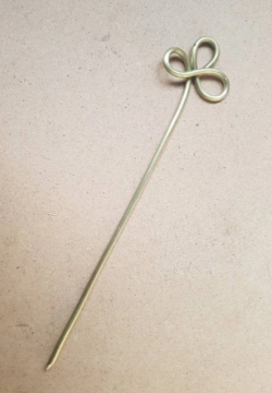 Celtic knot brass pin, Reenactment clothes brooch