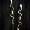 2pcs Viking snake Hairs Bead Hair Ring Spiral Tribal Style Hair Accessory, Viking Hair bead
