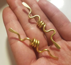 2pcs Viking snake Hairs Bead Hair Ring Spiral Tribal Style Hair Accessory, Viking Hair bead