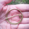Celtic round clothes brooch, brass reenacment jewellery