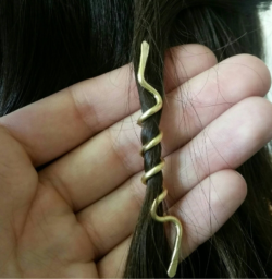 2pcs Viking snake Hairs Bead Hair Ring Spiral Tribal Style Hair Accessory, Viking Hair bead