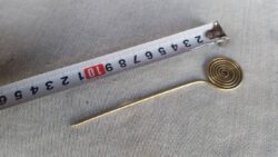 Brass medieval hairpin, Baltic Viking Tribal Ancient hairpin, Reenactment Historical Jewellery