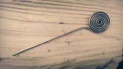 Brass medieval hairpin, Baltic Viking Tribal Ancient hairpin, Reenactment Historical Jewellery
