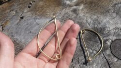 2pcs Celtic brass pin, Reenactment clothes brooch