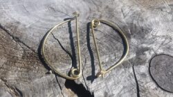 2pcs Celtic brass pin, Reenactment clothes brooch