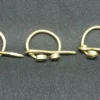 Set of 3 tiny brass fibula, Viking Baltic micro horseshoe brooch, Tribal Ancient Reenactment Historical Medieval Jewellery
