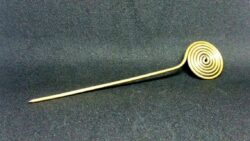 Brass medieval hairpin, Baltic Viking Tribal Ancient hairpin, Reenactment Historical Jewellery