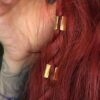 2pcs+ Hairs brass ring, Nordic Tribal hair jewellery, Dread beads, Hair accessory