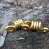 2pcs Viking Brass Hair Bead Hair Ring Spiral Tribal Style Hair Accessory, Viking Hair bead