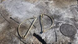 2pcs Celtic brass pin, Reenactment clothes brooch