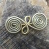 Celtic clothes brooch, brass reenacment jewellery