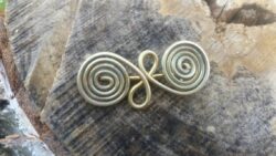 Celtic clothes brooch, brass reenacment jewellery