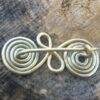 Celtic clothes brooch, brass reenacment jewellery