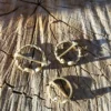 Set of 3 brass viking fibulas. Two types